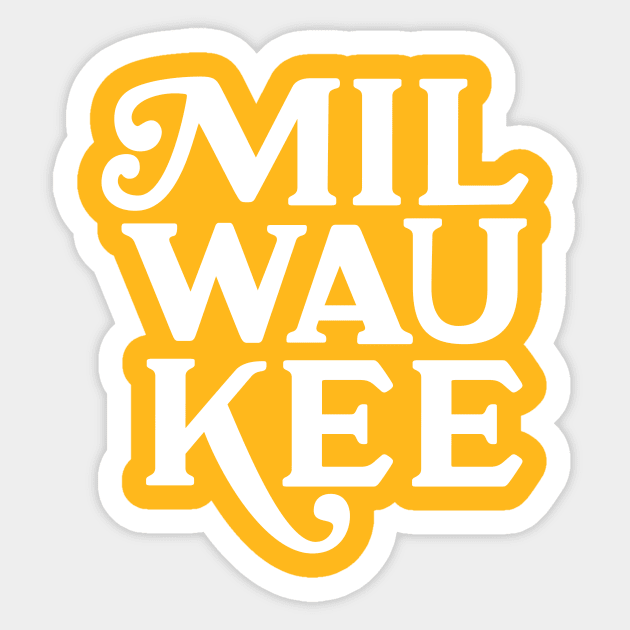 Vintage Milwaukee Lettering Sticker by Super Creative